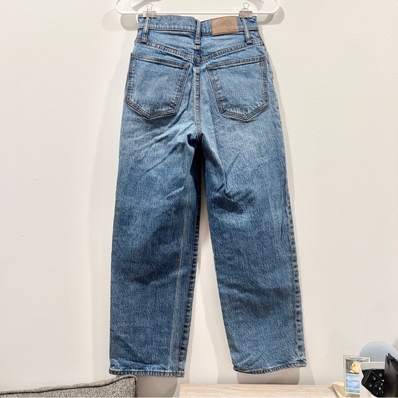 MADEWELL The Perfect Vintage Wide-Leg Crop Jean in Medium/Dark Wash - Size 23 - Picture 11 of 11